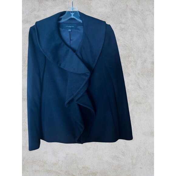 Anne Taylor 100% Wool Fool Zip Coat - Picture 2 of 5